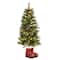 Glitzhome® 4.5ft Christmas Santa Boots Porch Tree, Multi-color LED Lights